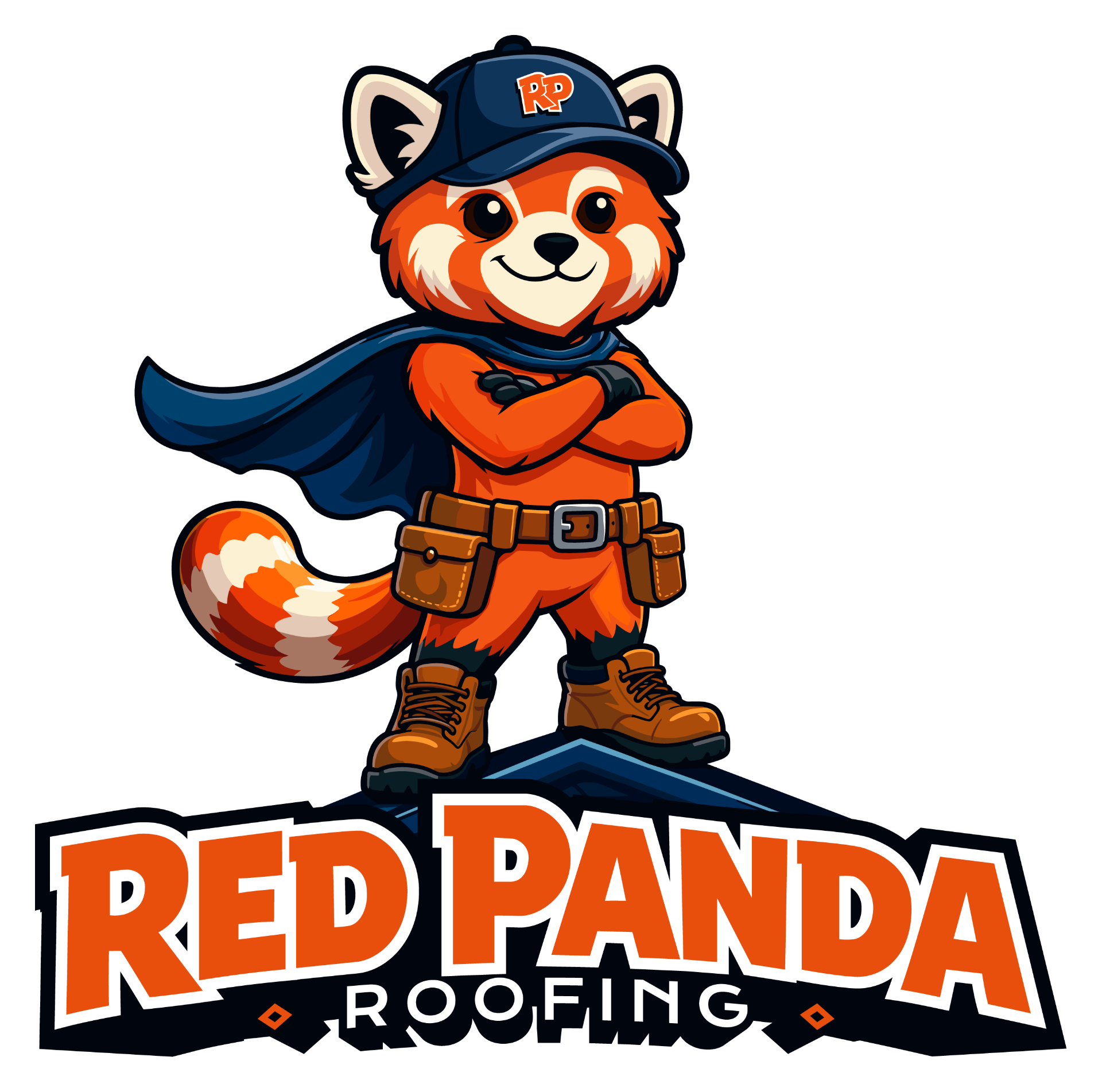 Red Panda Roofing mascot